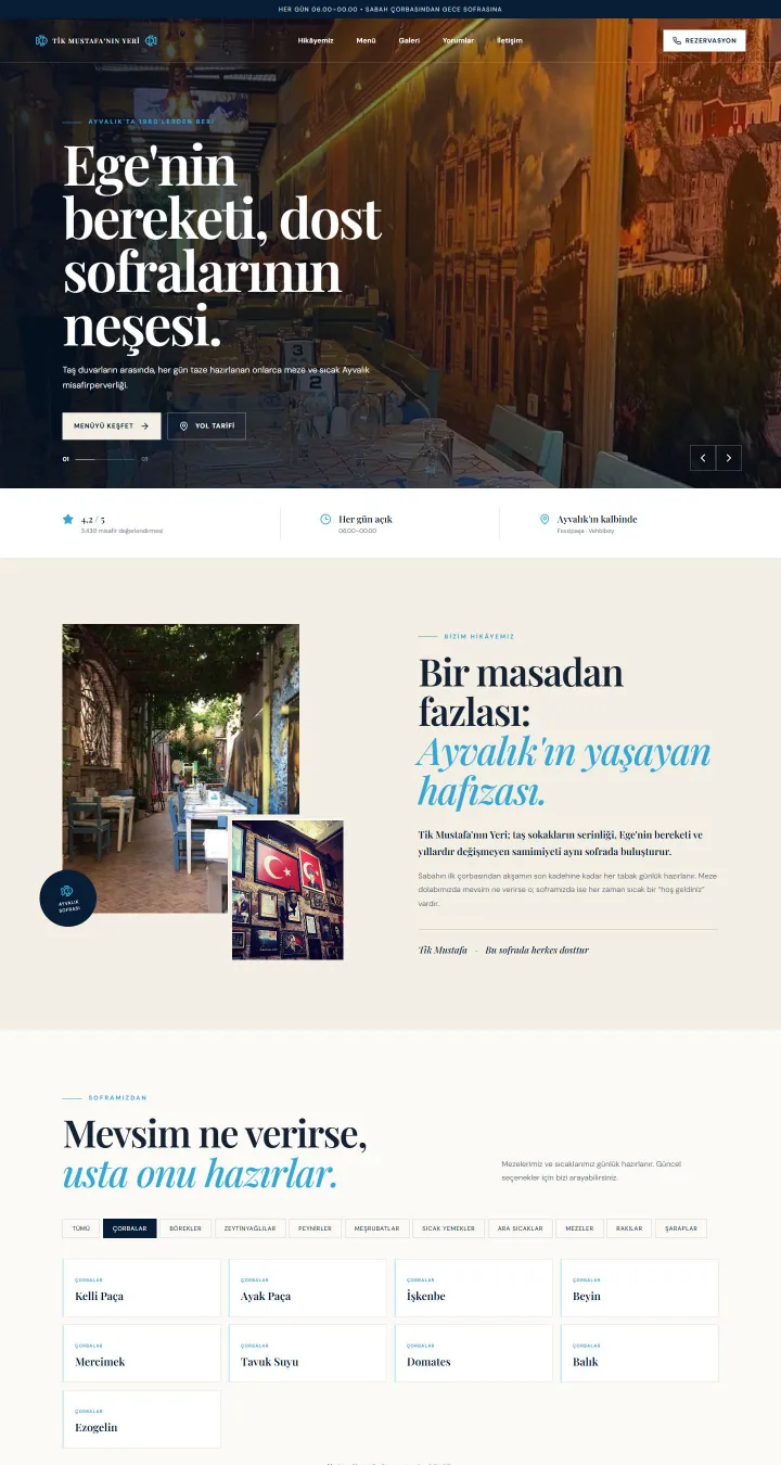 Tik Mustafa'nın Yeri web sitesi ana sayfası